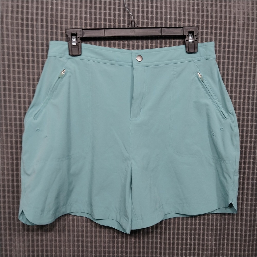 Reel Legends Womens Performance Shorts Fishing Hiking Outdoor 8 Teal Aqua
